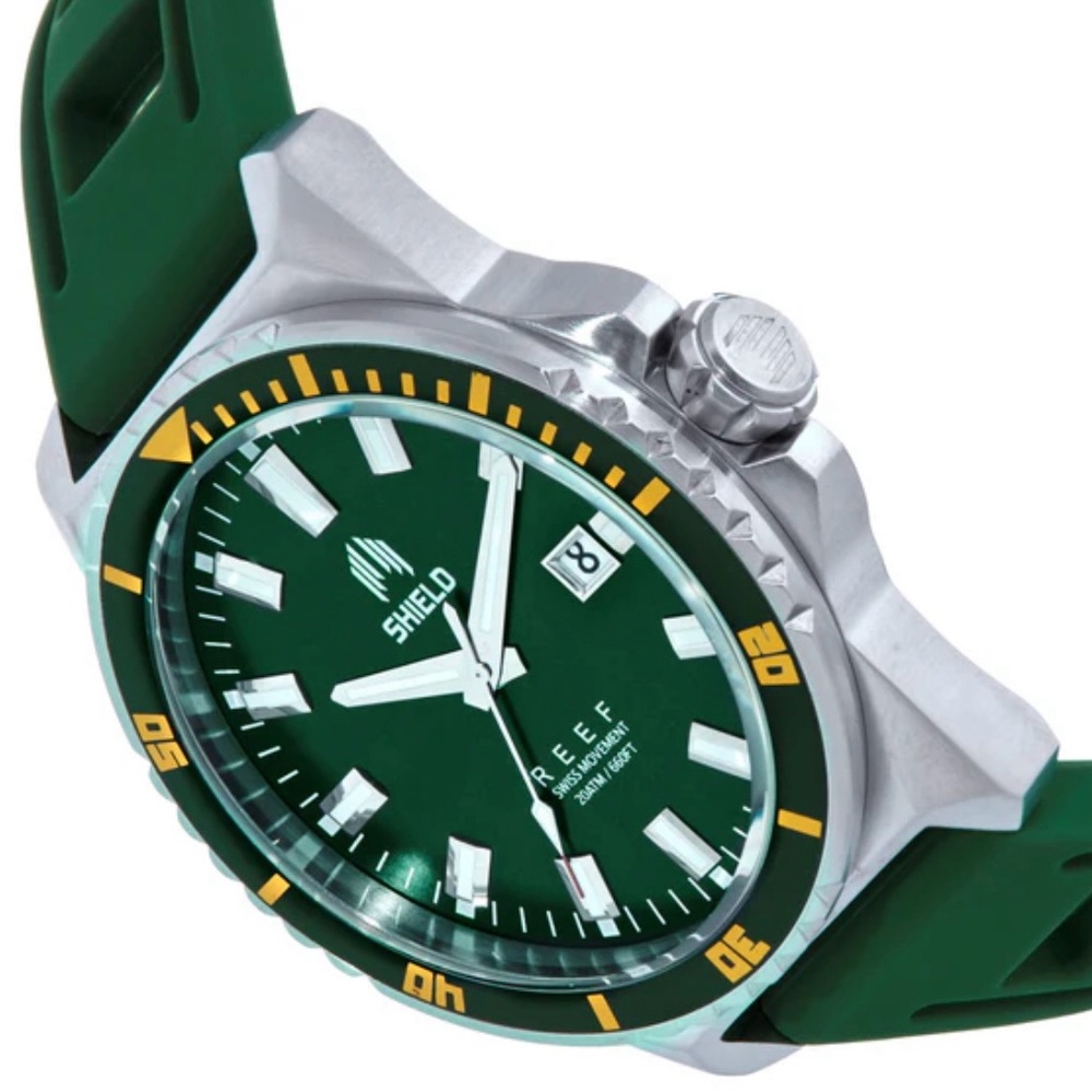 NWT Shield Reef Strap Watch w/Date - Green